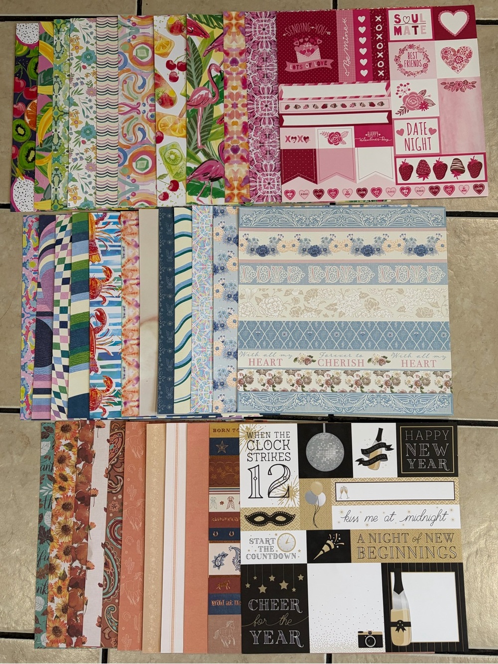 35 pages of Scrapbook paper bundle